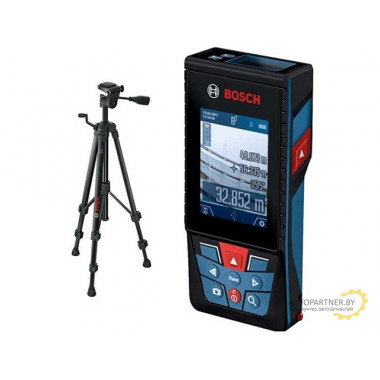 Дальномер лазерный BOSCH GLM 120 C + BT 150 в кор. (0.08 - 120 м, +/- 2 мм/м, IP 54, штатив) 0601072F01