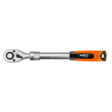 Трещотка 1/4', 150- 200 мм, 72з, храповик CrMo  NEO / 08-502