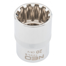 Головка Spline 1/2', 20 мм, CrV  NEO / 08-592