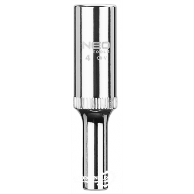 Головка 6-гран, длинная 1/4', 4 мм, CrV  NEO / 08-235