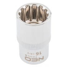 Головка Spline 1/2', 16 мм, CrV  NEO / 08-588
