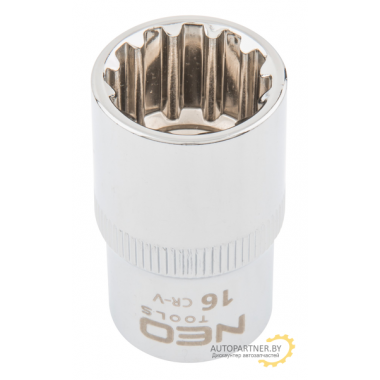 Головка Spline 1/2', 16 мм, CrV  NEO / 08-588