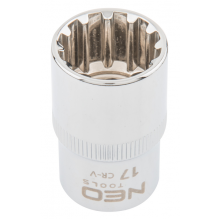 Головка Spline 1/2', 17 мм, CrV  NEO / 08-589