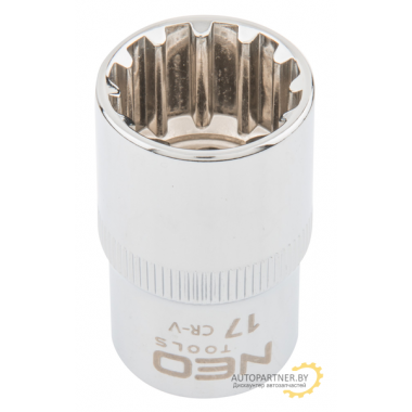 Головка Spline 1/2', 17 мм, CrV  NEO / 08-589