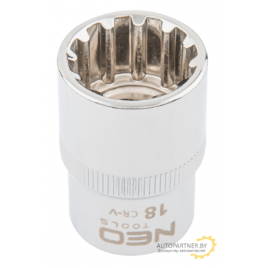 Головка Spline 1/2', 18 мм, CrV  NEO / 08-590