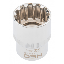 Головка Spline 1/2', 22 мм, CrV  NEO / 08-594
