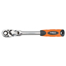 Трещотка 1/2', 285 мм, 72з, шарнир, храповик CrMo  NEO / 08-519