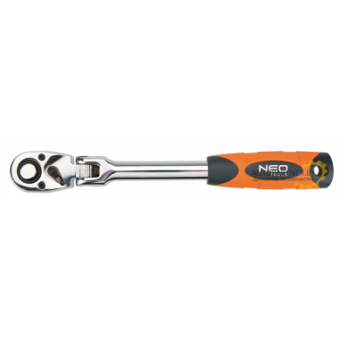 Трещотка 1/2', 285 мм, 72з, шарнир, храповик CrMo  NEO / 08-519
