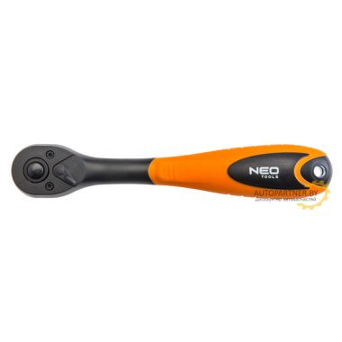 Трещотка изогнутая 1/4', 150 мм, 72з, РР, храповик CrMo  NEO / 08-514