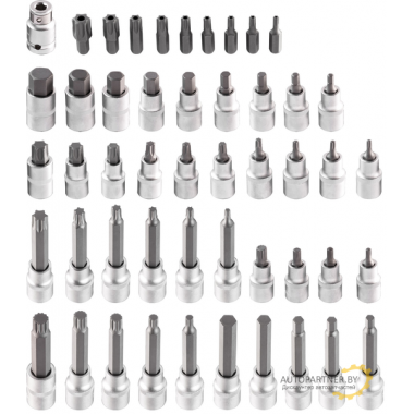 Набор головок 1/2', с насадками Torx и Hex, 49 шт., CrV # NEO / 08-713
