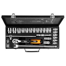 Набор головок с трещоткой 25 шт., 1/2', CrV  NEO / 08-674