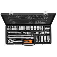 Набор головок с трещоткой 28 шт., 1/2', 3/8', CrV  NEO / 08-677