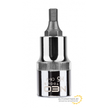 Головка с битой шестигранник 1/2', H5 x 55 мм, CrV  NEO / 08-770