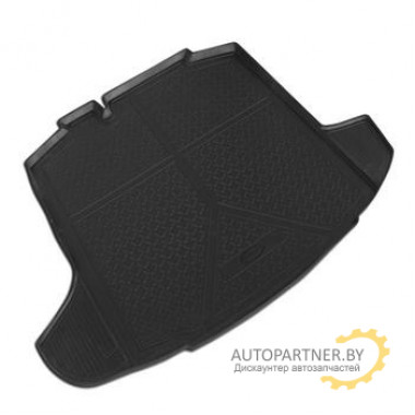 Коврик багажника Rival для Volkswagen Polo SD 2010 полиуретановый черный / 15804002