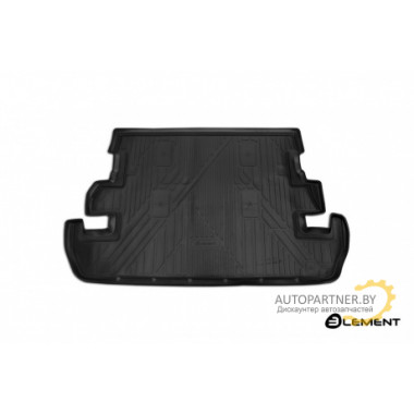 Коврик багажника Element TOYOTA LC200 2012 кроссовер 7 мест полиуретановый черный 1 шт / ELEMENT48124B13