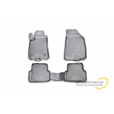 Коврики салона Element CHEVROLET Aveo 2012> полиуретановые черные 4 шт. / CARCHV00021