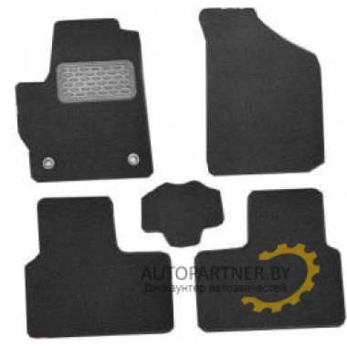 Коврики салона Autofamily CITROEN C-Crosser текстильные черные 5 шт. / NLT.10.14.11.110kh