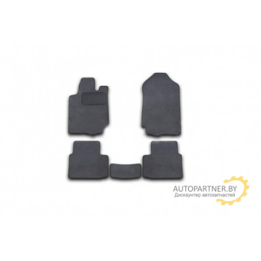 Коврики салона Autofamily FORD Ranger RAP Cab текстильные черные 5 шт. / NLT.16.34.11.110kh
