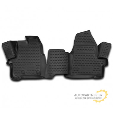 Коврики салона Element 3D FORD Tourneo Custom 2013> 1+2 места полиуретановые черные 2 шт. / CARFRD00019k
