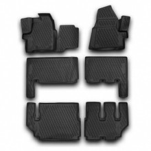 Коврики салона Element FORD Tourneo Custom полиуретановые черные 6 шт. / CARFRD00029k