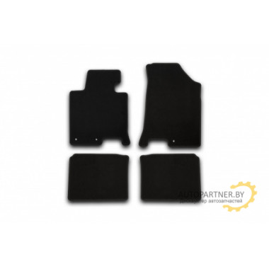Коврики салона Klever HYUNDAI I40 текстильные черные 4 шт. / KVR01204701200k