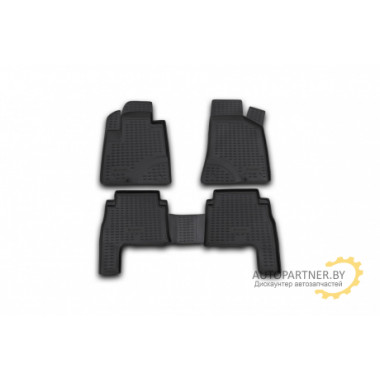 Коврики салона Element HYUNDAI Santa Fe 2006-2010 полиуретановые черные 4 шт. / NLC.20.18.210kh