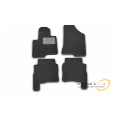 Коврики салона Klever HYUNDAI Santa Fe текстильные черные 4 шт. / KVR01205401200k