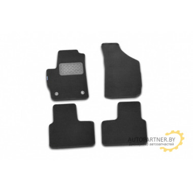 Коврики салона Autofamily JEEP Compass текстильные черные 4 шт. / NLT.24.06.11.110kh