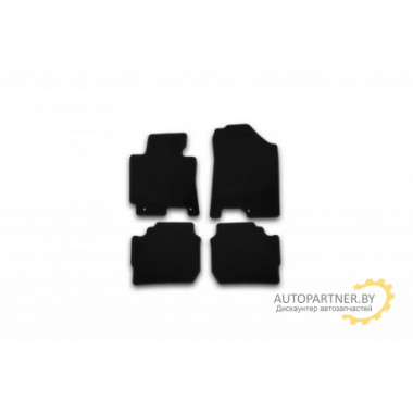 Коврики салона Klever KIA Cerato эконом текстильные черные 4 шт. / KVR01254801200k