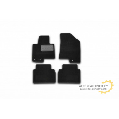 Коврики салона Klever KIA Rio текстильные черные 4 шт. / KVR02253901210kh