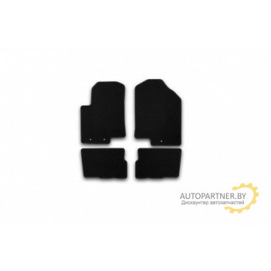 Коврики салона Klever KIA Soul эконом текстильные черные 4 шт. / KVR01253701200k