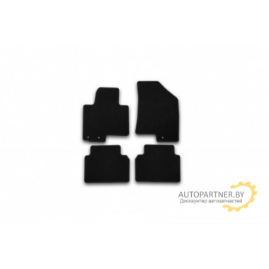 Коврики салона Klever KIA Sportage эконом текстильные черные 4 шт. / KVR01253301200k