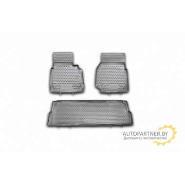 Коврики салона Element LAND ROVER Defender 110 полиуретановые черные 3 шт. / NLC.28.08.210kh