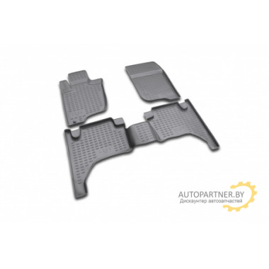 Коврики салона Element MITSUBISHI L-200 IV полиуретановые черные 4 шт. / NLC.35.15.210