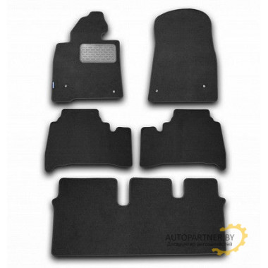 Коврики салона Autofamily NISSAN Patrol текстильные черные 6 шт. / NLT.36.33.11.110kh