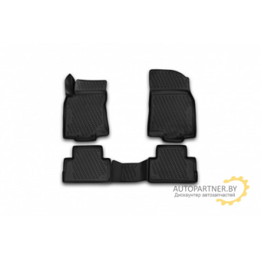 Коврики салона 3D Element NISSAN Qashqai 2015> полиуретановые черные 4 шт. / CARNIS00061