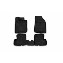 Коврики салона 3D Element NISSAN Terrano 2WD 2014> полиуретановые черные 4 шт. / CARNIS10047k
