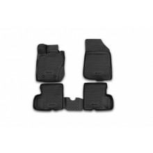 Коврики салона 3D Element NISSAN Terrano 4WD 2014> полиуретановые черные 4 шт. / CARNIS10057k