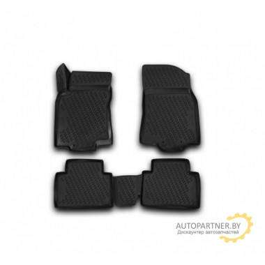 Коврики салона Element NISSAN X-Trail полиуретановые бежевые 4 шт. / CARNIS00059b