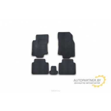 Коврики салона Autofamily NISSAN X-Trail 2015> текстильные черные 5 шт. / NLT.36.54.11.110kh