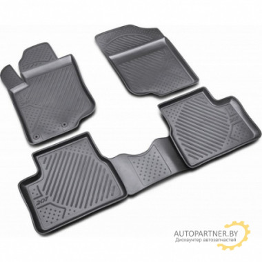 Коврики салона Element PEUGEOT 207 2006> полиуретановые черные 4 шт. / CARPGT00009