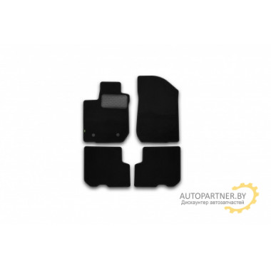 Коврики салона Klever RENAULT Logan эконом текстильные черные 4 шт. / KVR01413101200k