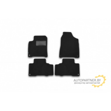 Коврики салона Klever SSANG YONG Actyon текстильные черные 4 шт. / KVR01611201200k