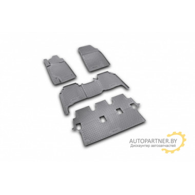 Коврики салона Element TOYOTA Land Cruiser 200 2007-2012 полиуретановые черные 4 шт. / NLC.48.17.210k