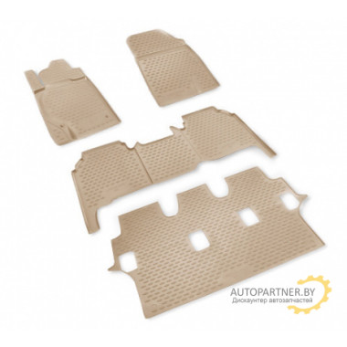Коврики салона Element TOYOTA Land Cruiser 200 2012-2015 полиуретановые бежевые 4 шт. / NLC.48.53.212k