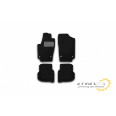 Коврики салона Klever VW Polo Sedan текстильные черные 4 шт. / KVR02513001210kh