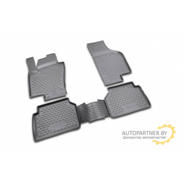Коврики салона 3D Element VW Tiguan 2007> полиуретановые черные 4 шт. / NLC.3D.51.21.210kh