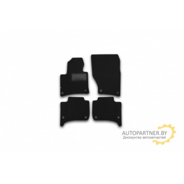 Коврики салона Klever VW Touareg текстильные черные 4 шт. / KVR02513601210kh