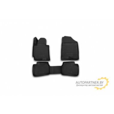 Коврики 3D в салон Element для HYUNDAI Elantra 2014-2016 полиуретан черные 4 шт. / NLC.3D.20.55.210