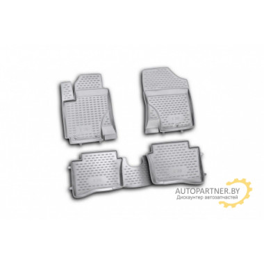 Коврики 3D в салон Element для HYUNDAI i20 2009 > полиуретан черные 4 шт. / NLC.3D.20.32.210h